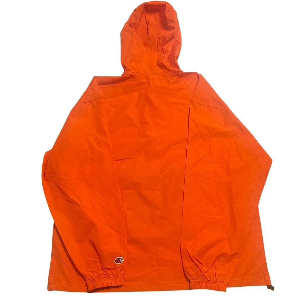 NWT Champion FedEx Mens Large Orange Half Zip Hooded Windbreaker Outdoor Jacket - Picture 4 of 10